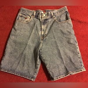 TOMMY HILFIGER VINTAGE 2003 MENS SZ 35 JEAN SHORTS ORIG OWNER EUC